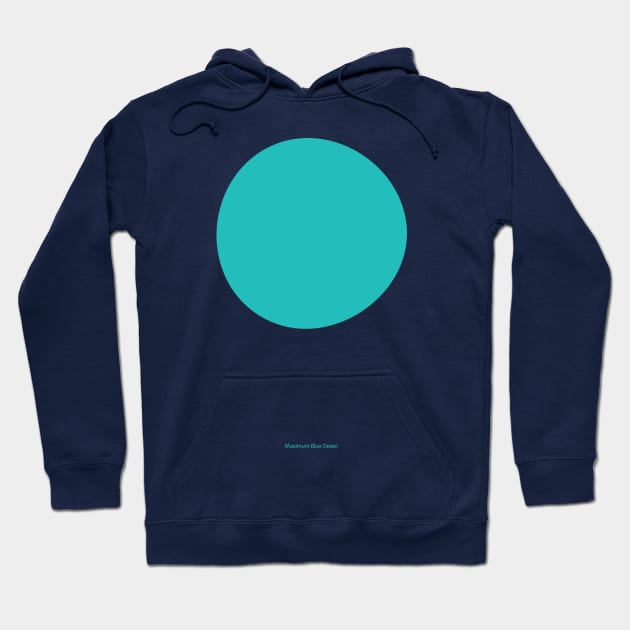 Circular - Crayola Maximum Blue Green Hoodie by Eugene and Jonnie Tee's